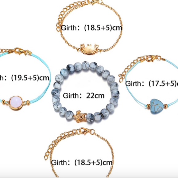 3/$30 - 5 Piece Layering Tropical Beach bracelet - Picture 5 of 6